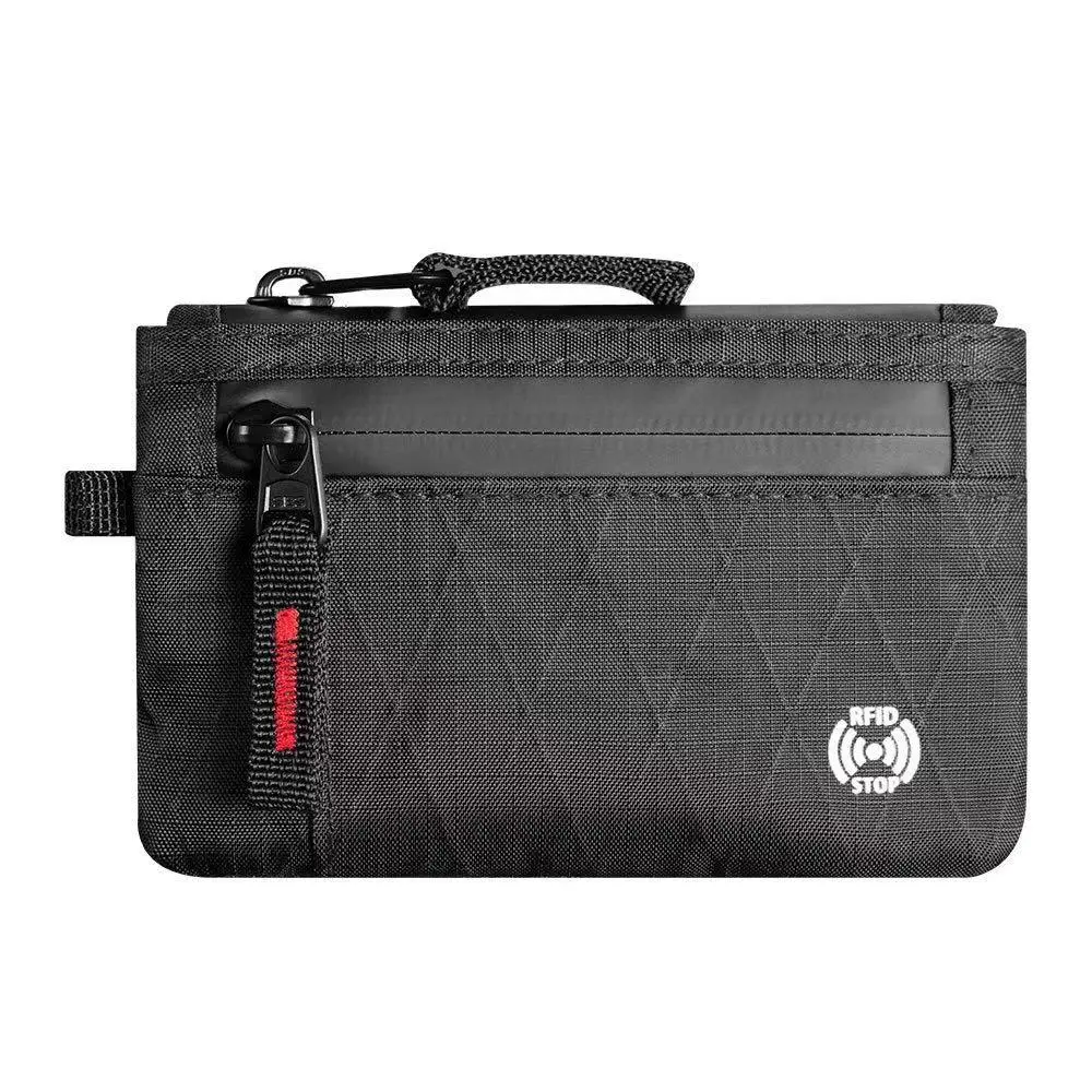 Minimalist Zipper Wallet, Cash and Card Zipper Wallet with RFID Shielding, Men's RFID Wallet, Multi Tool Slot