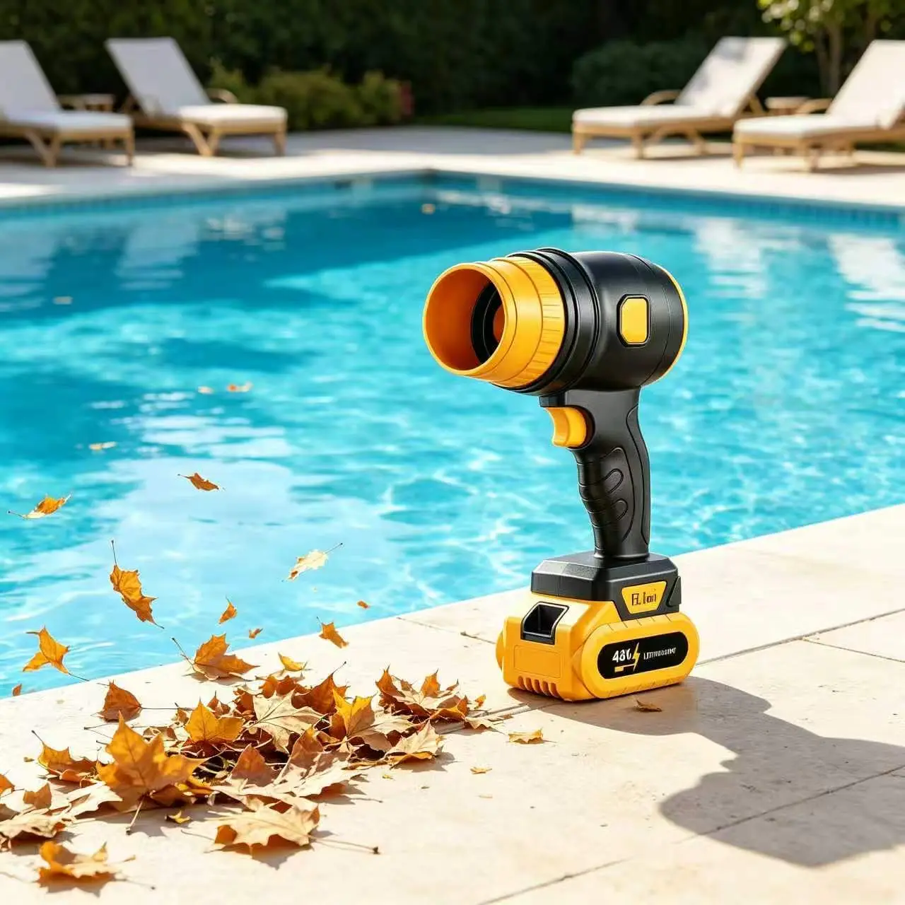 1pcs Professional Repairmen Household Users Cordless Mini Turbo Jet Blower, 21V 2400mAh Li-ion Battery Handheld Dust Blower, 34000RPM High Speed Motor Violent Airflow for Car Garage Lawn Cleaning, Lightweight Industrial Air Blower Duster