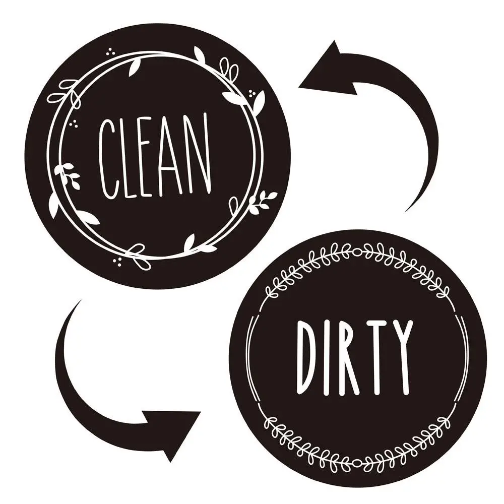 Dishwasher Magnet Clean Dirty Sign, 1 Count Creative Double-sided Clean Dirty Sign, Kitchen Organization Tool for Home Decor