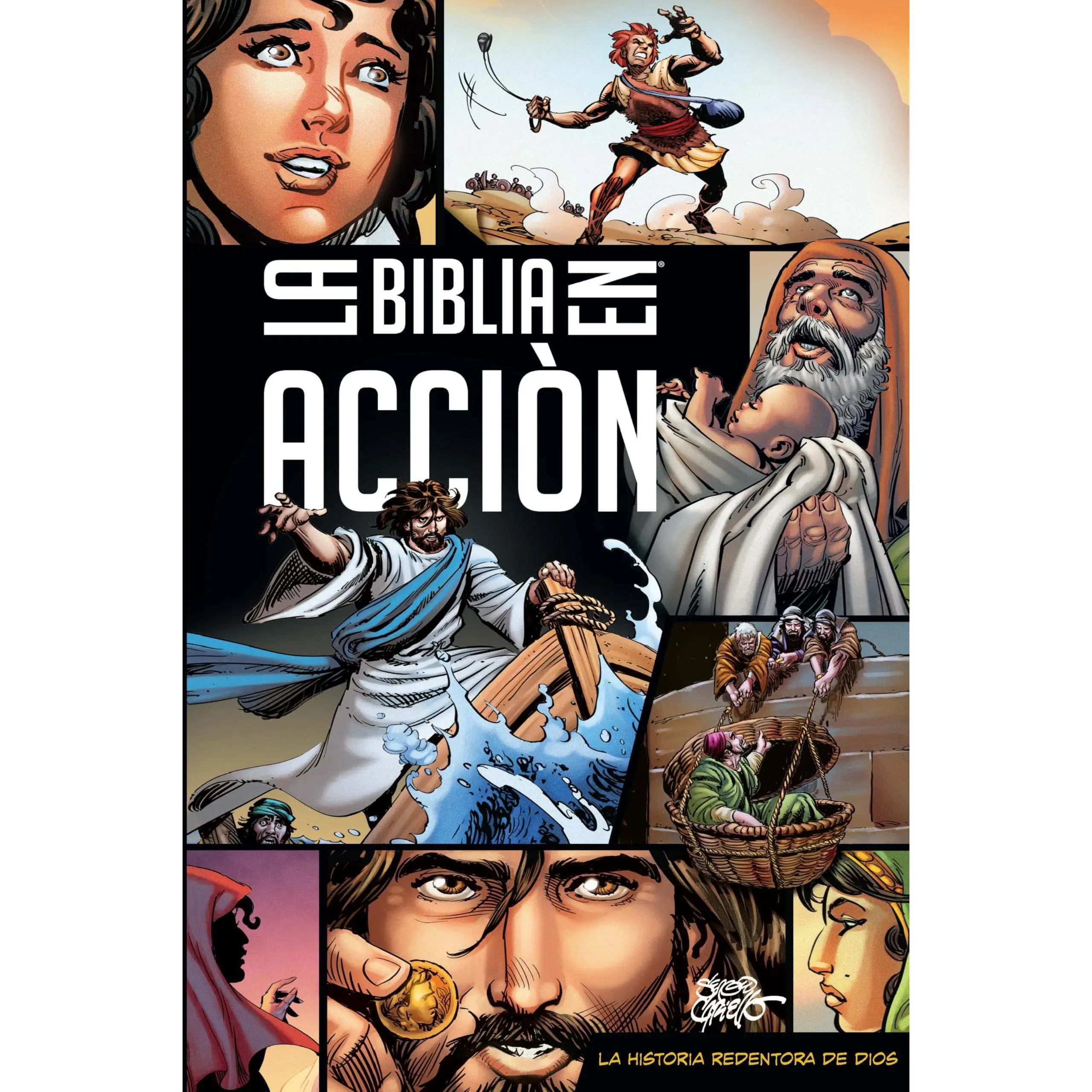 La Biblia En Acción (the Action Bible) (Spanish) -- Sergio Cariello - Bible