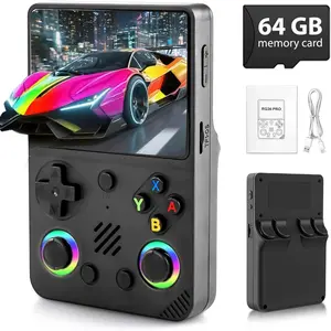 RG36 Pro Retro Handheld Games Console with Open Source System - 3.5" IPS Screen,A large number of different Classic Games 64G TF Card, Portable Gaming Player for Travel,Gift for Teen or Partner ，White, purple, black, red, green