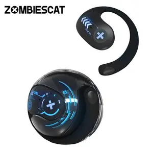 ZOMBIESCAT QCWS-B7 TWS Wireless Ear Hook Headphones with Small Coconut Ball Design, Bluetooth 5.3 Audio Earbuds, Stereo Headset for Music, Phone Calls & Sports, Comfortable Fit