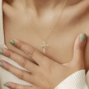 Long Crown Cross Pendant Necklace Set - Faith-Based Costume Jewelry, Mother's Day Gifts, Exquisite Gift Box Included, Free Full Shipping