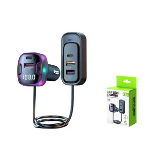 Multiple Ports Car Charger Hands-Free Calls  5V3.1A Fast Charging U Disk Music Playback HD Sound Quality 5.3 Support 5 Devices Charging at The Same time