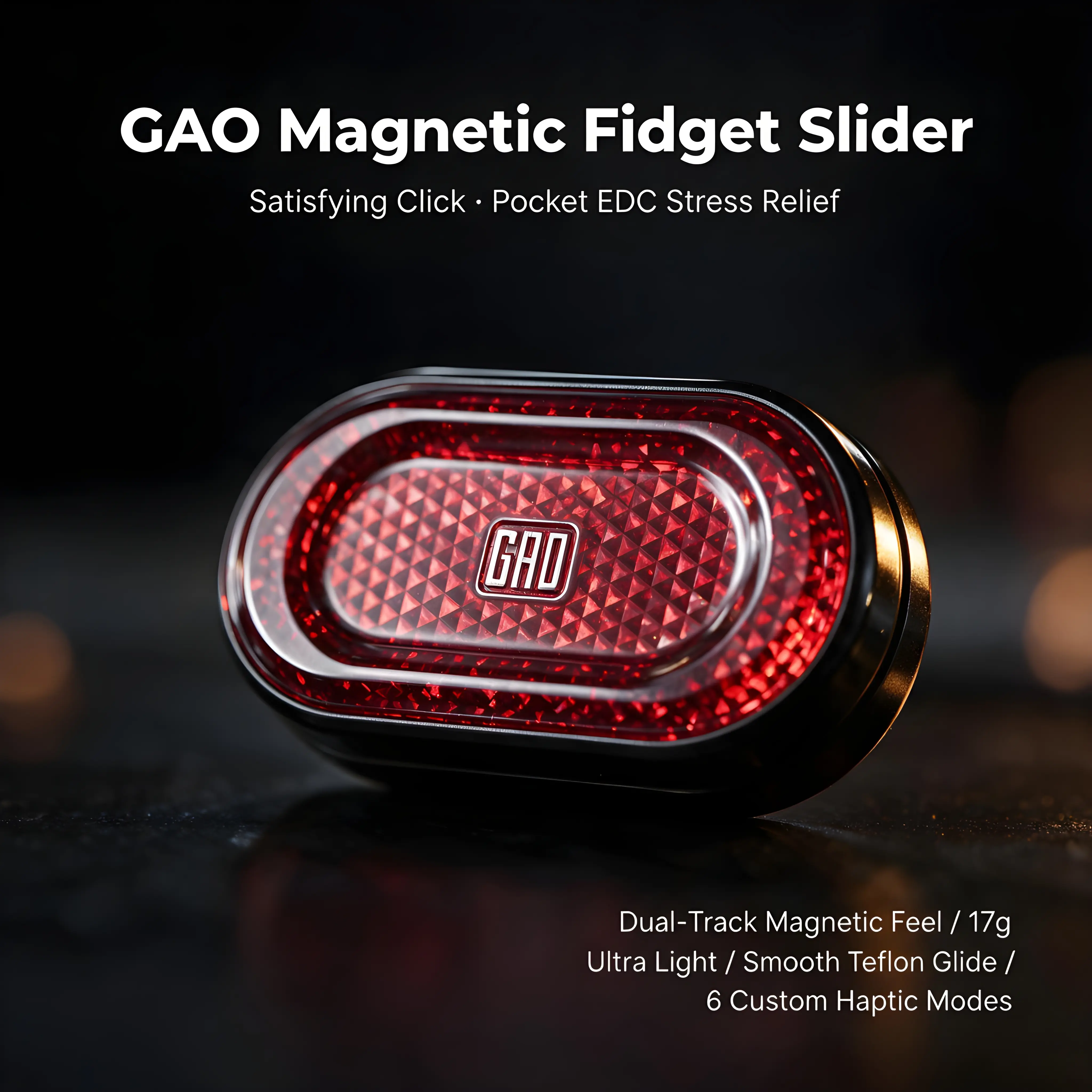 Mr Gao Gem Mechanical Slider Fidget Toy - squishies toys,crunchy squishies,fidget,fidget toys,Precision Functionality, Unique Gem Design, Stress Relief Tool for Versatile Sensory Use, Sensory Stress Reliever