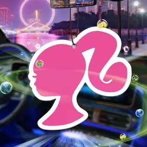 Girl Style Air Freshener, Long-Lasting Scented Paper Pendants for Car Interior, Stress Relief Aromatherapy Accessories