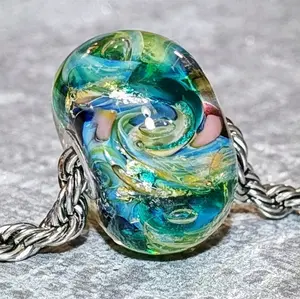 Atlantis - soft glass lampwork bead