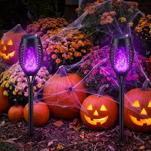Solar Flame Torch Lights Outdoor, 12 Pack IPX4 Waterproof LED Decorative Garden Lights for Patio, Deck & Landscape,Perfect for Halloween, Christmas and holiday decorations, #summervibes