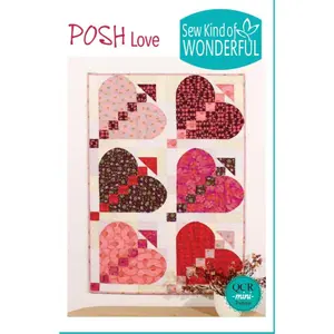 Posh Love Pattern 28"x42" Using Quick Curve Mini Ruler by Sew Kind of Wonderful