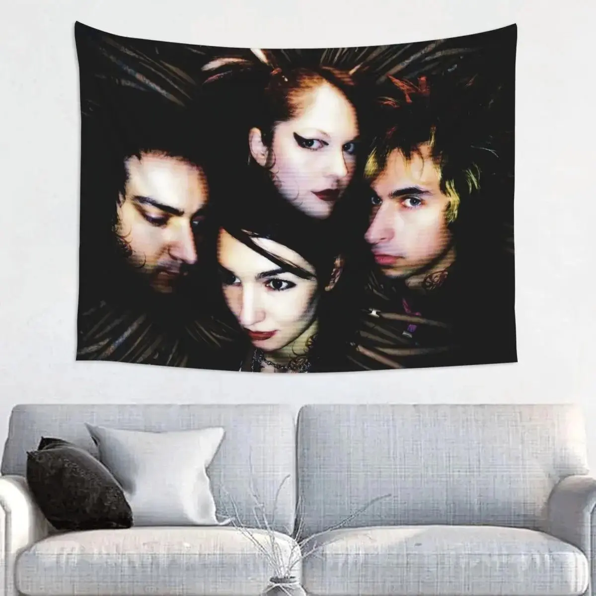 Mindless Self Indulgence Punk Rock Band Wall Tapestry - Electro Alternative Music Backdrop, Gothic Aesthetic Wall Art Print, Lightweight Hanging Cloth, Daily Home Decor for Bedroom, Birthday Gift for Music Fans, Table Accent