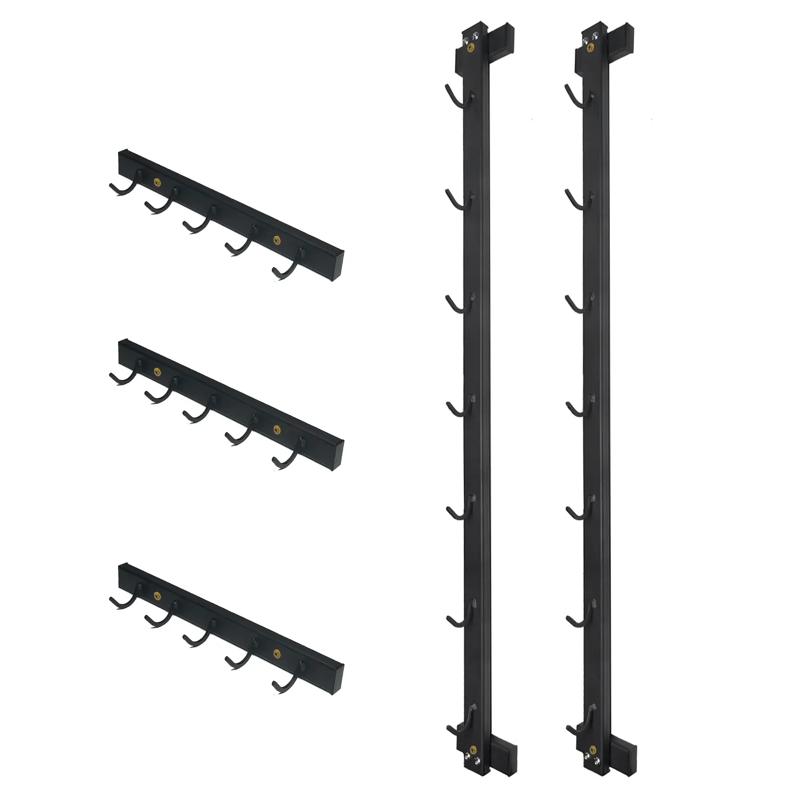 Wall Mounted Lat Pull Down Bar Organizer With Hooks, Home Gym Attachment Storage Rack For Lat Pulldown Attachments, Cable Attachment Rack For Gym Accessories