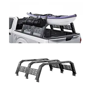VEVOR Overland Truck Bed Rack, 51.2 - 65.4 in Width, Adjustable Overland Bed Cargo Rack with Sidebar, 900 lbs Static Capacity, Compatible with Mid - Size Trucks Tacoma/Ranger/Gladiator JT/Colorado/CanyonVEVOR Super Brand Day