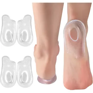 Sibba 2 Pair Plantar Fasciitis Heel Cups, Heel Inserts for Achilles Tendonitis, Plantar Fasciitis, Shock Absorption, Plantillas para Espolon Calcaneo, Gel Heels Cushions and Cups