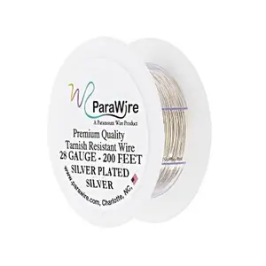 JTV Silver Plated 28 Gauge Wire Spool Total of 200 Feet