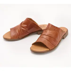 Miz Mooz Leather Wide Width Slide Sandals - Dandelion