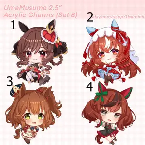 Uma Musume 2.5” Acrylic Keychains - Gentildonna, Still In Love, Aston Machan, Nice Nature