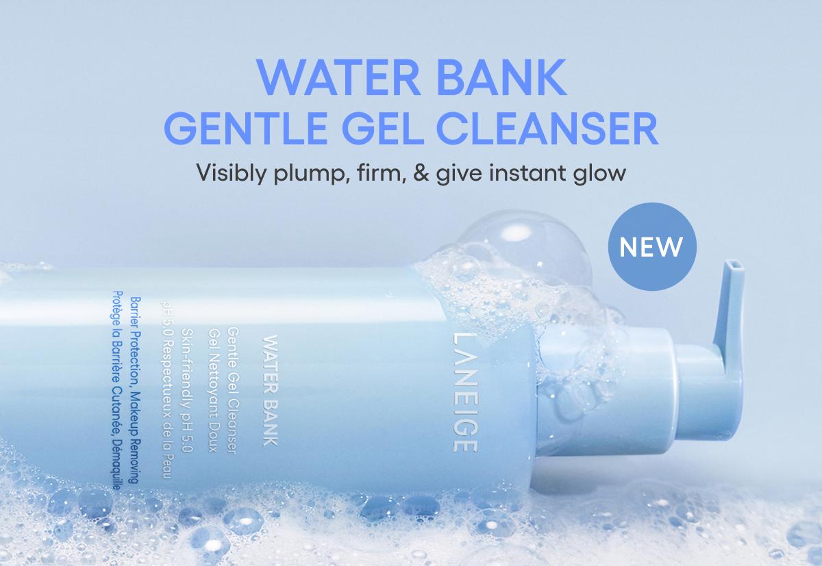 Laneige Water Bank Gentle Gel Cleanser, Korean Skincare, Blue Hyaluronic Acid, Hydrating, Cleansing