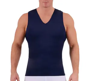 INSTANT FIGURE Insta Slim I.S.Pro USA Medium Compression Sleeveless V-Neck Tank 2VAT0N1 - Breathable & Comfortable Performance Fabric for Gym & Everyday Wear
