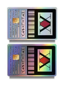 Holographic Credit Card Skin Sticker | Futuristic Barcode Style Card Cover | Ultra Slim Waterproof Scratch-Resistant Card Decal