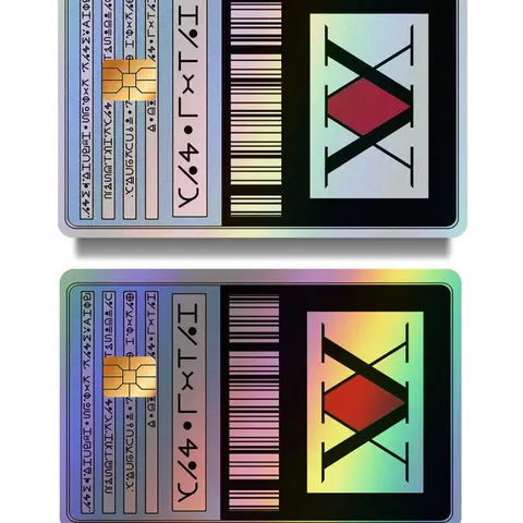 Holographic Credit Card Skin Sticker | Futuristic Barcode Style Card Cover | Ultra Slim Waterproof Scratch-Resistant Card Decal