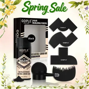 Hair Building Fibers with Spray for Men Hair Thickening Powder Natural Look Professional Hair Styling Texture Powder for Haircare(Black)