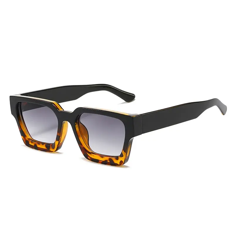 SO&EI Fashion Square Women Luxury Sunglasses Retro Brand Designer Men Trending Leopard Blue Green Sun Glasses Shades UV400 SO&EI Fashion Square Women Luxury Sunglasses Retro Brand Designer Men Trending Leopard Blue Green Sun Glasses Shades UV400
