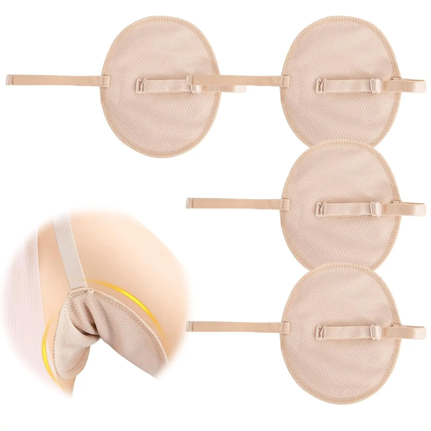 2 Pairs Armpit Sweat Pads, Reusable Underarm Pads for Sweating Women, Convenient Underarm Sweat Pads, Comfortable snd Breathable Arm Pit Sweat Guards