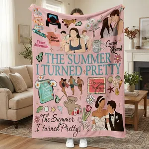 Ultimate Fan Gift The Summer I Turned Pretty Blanket Book Club Lovers Romance Novel Reader Birthday Present Best Friend Sister Daughter Team Conrad Jeremiah Bedding