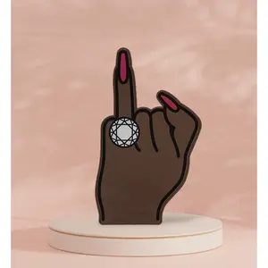 "Put A Ring On It" Bachelorette Foam Finger - Dark Brown