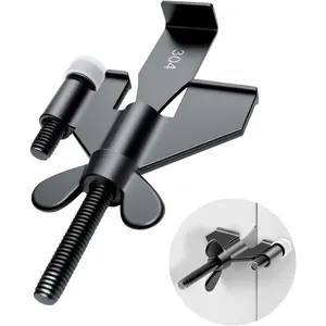 Upgraded Portable Door Lock Home  Door Locker   for Traveling Hotel Home Apartment College and Travel Lockdown Locks for Additional Safety, Black