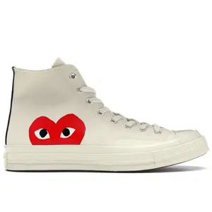 Converse Men's Chuck Taylor All Star 70 Hi Comme des Garcons PLAY White, from StockX