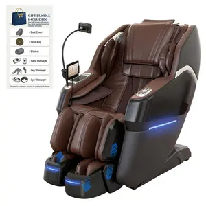 3xrelax Massage Chair BV-3 Thai Stretching 4D Massage Chair Full Body, Zero Gravity, 24 Massage Modes, SL-Track Shiatsu Massage Chair Recliner, Seperate Ankle Flipping, Electric Calfrest Extension & Foot Rollers, AI Voice Control