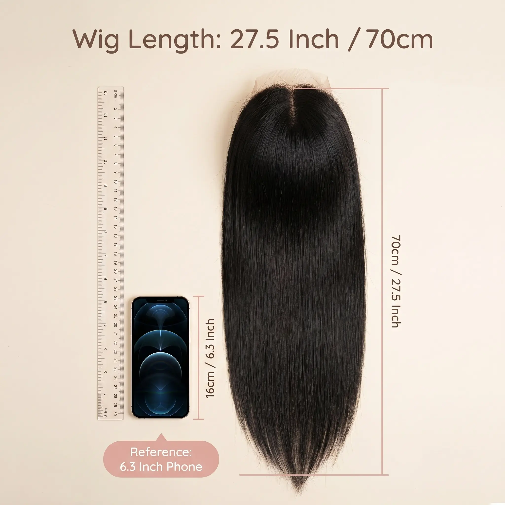 360 °   All-Round Display   Front Wig, Versatile Parting, Silky  Synthetic Hair, Natural Black, Daily & Party Use long wavy  hairline wig glueless density loose deep wave breathable cap straight short curly bob lace front full cap
