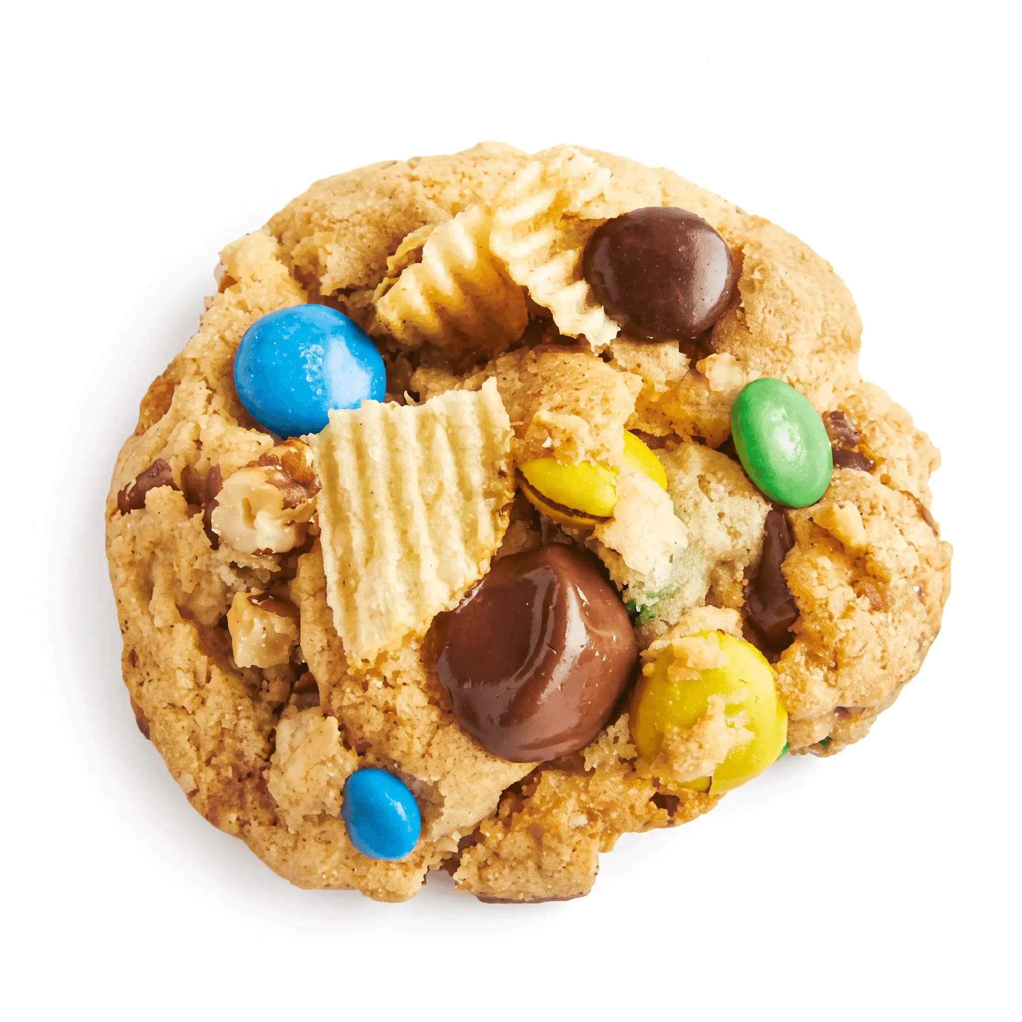 The Snack Master Cookie - Chocolate Chips, Candy Coated Chocolates and Potato Chip