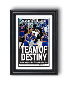 2026 New York Basketball Team of Destiny  Champions 2026 Newspaper Poster ( Unframed - Print Only )