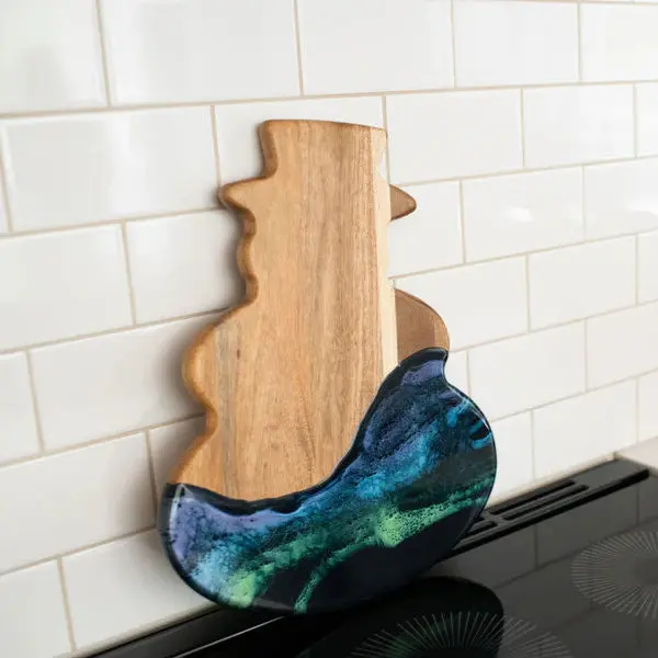 Snowman Resin Charcuterie Board by Lynn & Liana Designs
