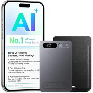 AI Voice Recorder,Unlimited Transcribe & Summarize,App Control,AI Note Taking Recording Device w/Case,Supports 152 Languages, Voice Recorder for Calls,Meetings,Lectures,Interview,Gray
