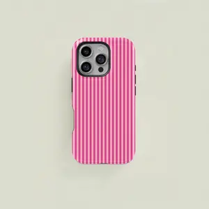 Striped Pattern Dual Layer Protective Case, Luxury Rugged 2 in 1 Cover, with Matte Texture and TPU Material, Fingerprint Resistance, Shockproof & Drop Protection Scratch Resistant for iPhone 16, 15 Pro Max, 14 Plus, 13, 12 and 11 Series, Accessories