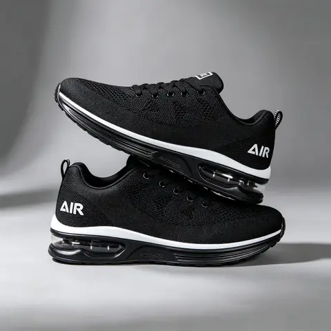 Men’s breathable sneakers with a non-slip rubber sole—lightweight casual walking shoes featuring a cushioned insole for everyday wear, suitable for outdoor workouts, gym, and travel; classic minimalist style; all-season wear; durable upper; slip-resistant