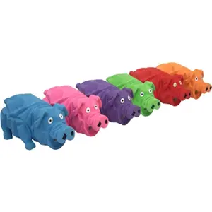 Multipet International  8 in. Origami Pig Latex Toy, Assorted Color