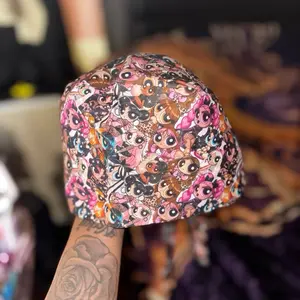 Bubble Gum Puff Satin Lined Scrub Cap