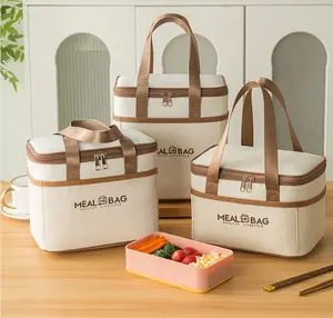 Insulated Lunch Cooler Bag for Picnics & Outings, Large Meal Tote with Handle, Reusable Cooler for Beach, Camping & Travel