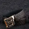 Men's Business Fashion Letter Design Belt, Casual Waistband for Jeans Trousers, Trendy All-match & Exquisite Belt for Birthday Gift, Street Style Belt, Belts Men