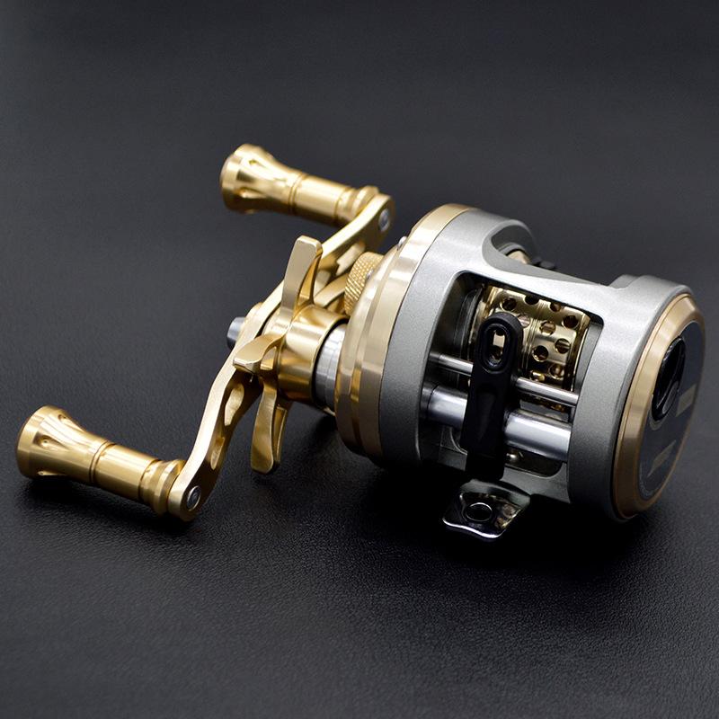 JH/DX/AKS/JKS BFS Ultralight Baitcasting Reel High-Speed 7.0:1 Gear Ratio Magnetic Brake for Trout Bass Compact Durable Fishing Rod Equipment Loudest Ding circle fishing