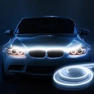 71 Inch Car Hood Light Strip, Dynamic LED DRL Daytime Running Light with Scan Start-up Effect, 12V Flexible Waterproof Exterior Strip, Universal Engine Cover Decoration Accessories for Car SUV Truck