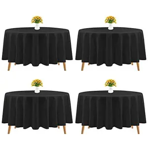 SHOWGEOUS 4-Pack 90-Inch Polyester Tablecloths – Washable, Wrinkle-Resistant Covers for Boho Weddings, Valentine’s Day, Baby Shower, Bridal Shower, Birthday Parties, Romantic Dinners, Rustic Outdoor Parties & Trendy 2026 Event Decorations