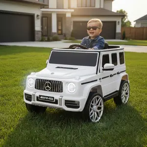 Licensed Mercedes-Benz G63 Ride-On Toys Parental Remote, Bluetooth Music & Realistic LED Lights - White G-Wagon Licensed Mercedes-Benz G63 Ride-On Toys Parental Remote, Bluetooth Music & Realistic LED Lights - White G-Wagon