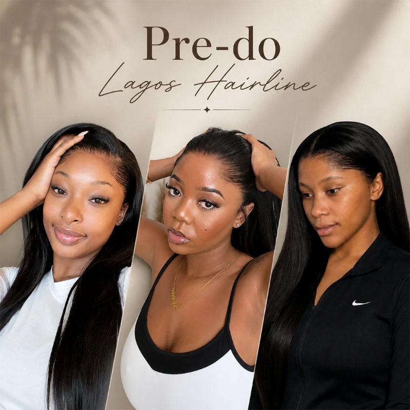 LUVME Lagos Hairline Silky Straight Glueless Wig 13x4 Frontal Pre-Cut HD Lace Natural Black Flexi-Fit Invisi Drawstring Cap LUVME Lagos Hairline Silky Straight Glueless Wig 13x4 Frontal Pre-Cut HD Lace Natural Black Flexi-Fit Invisi Drawstring Cap