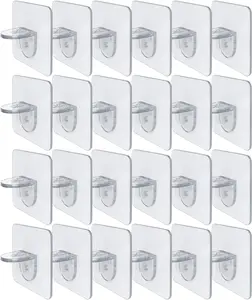 Punch Free Shelf Support Peg-Self Adhesive Shelves Clips for Kitchen Cabinet Book Shelves- Partition Holders Pin for Closet Brackets Clapboard Layer-Load Bearing 10 Pounds