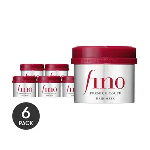 FINO Deep Repair Hair Mask - Japanese Hair Treatment, No Rinse, 230g x 6 Pack